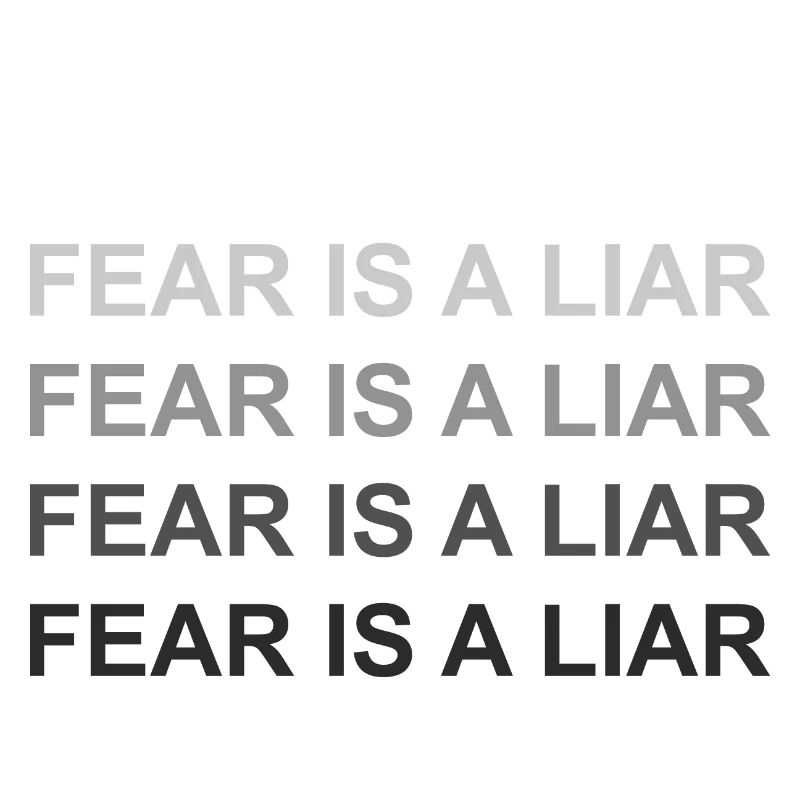 Fear is a liar