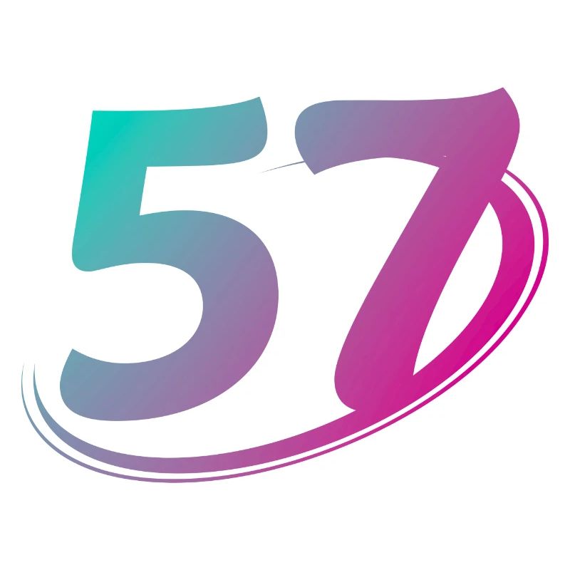 Numéro 57 multicolore