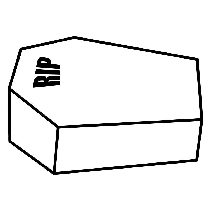 Closed Coffin RIP Rest In Peace Funeral