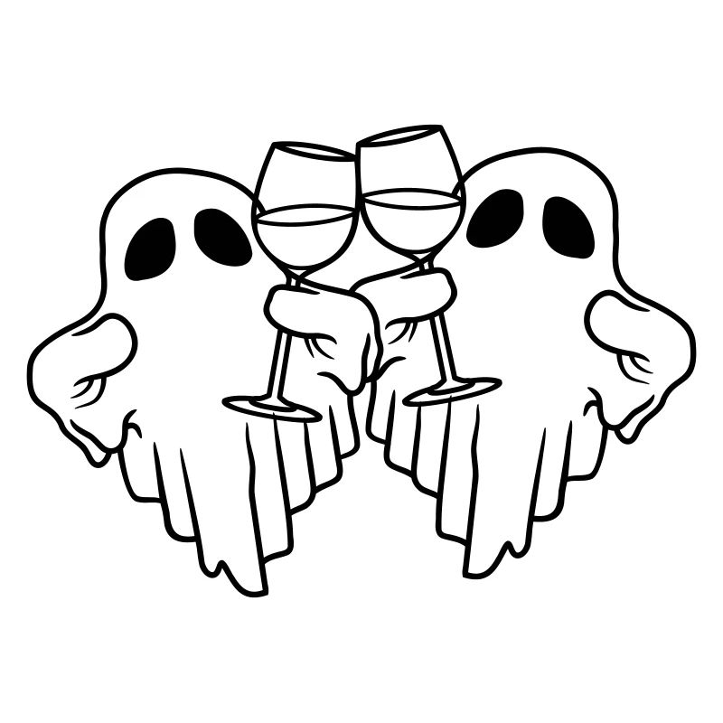 2 wine-drinking spirits