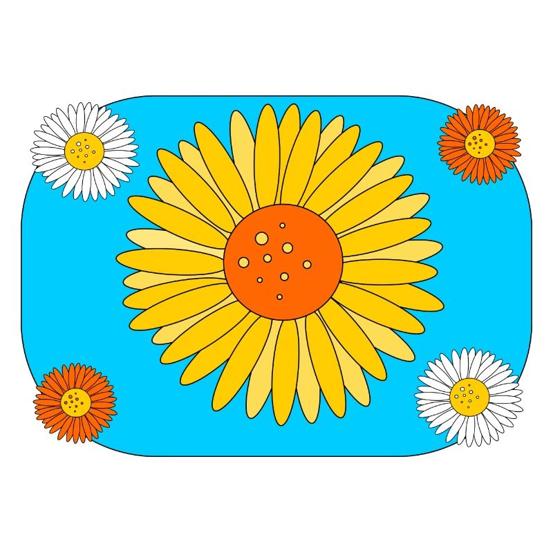 Gerbera on turquoise
