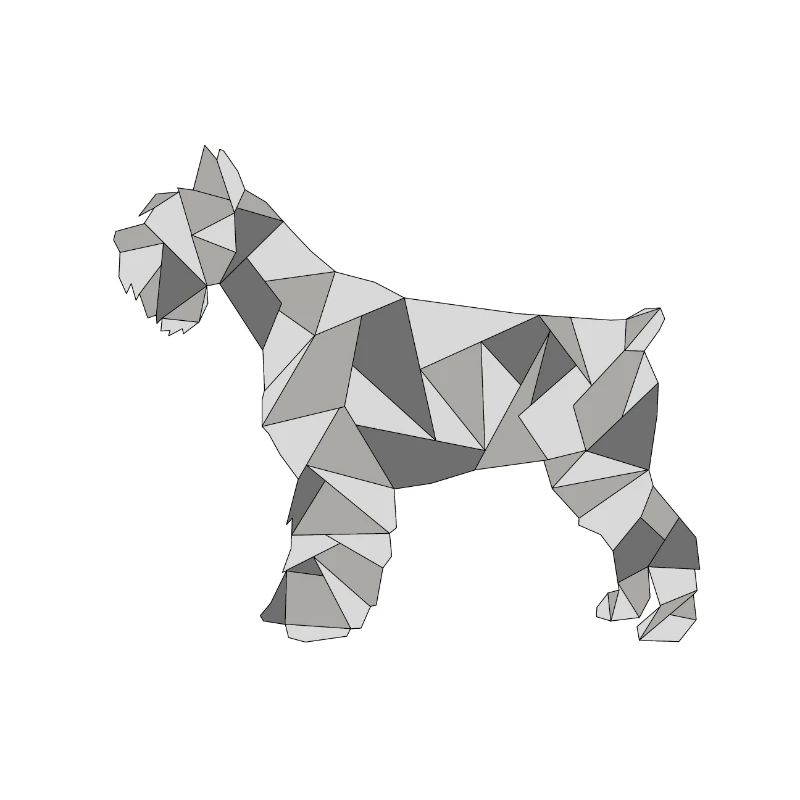 GEOMETRIC SCHNAUZER grey