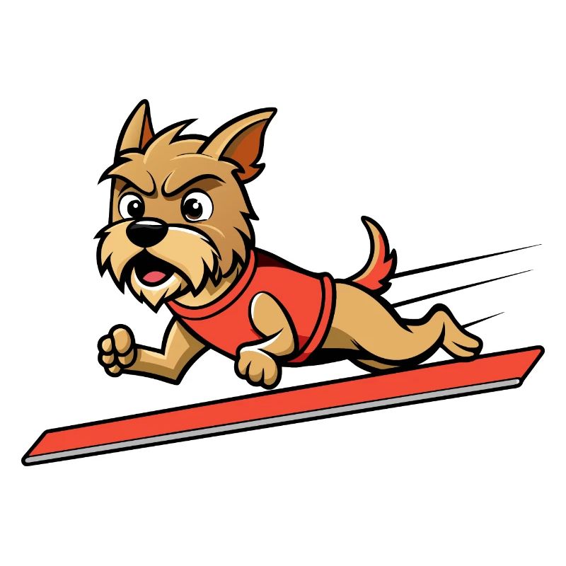 Border Terrier déterminé dans la course Terrier