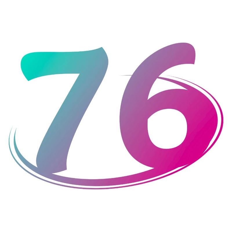 Numéro 76 multicolore
