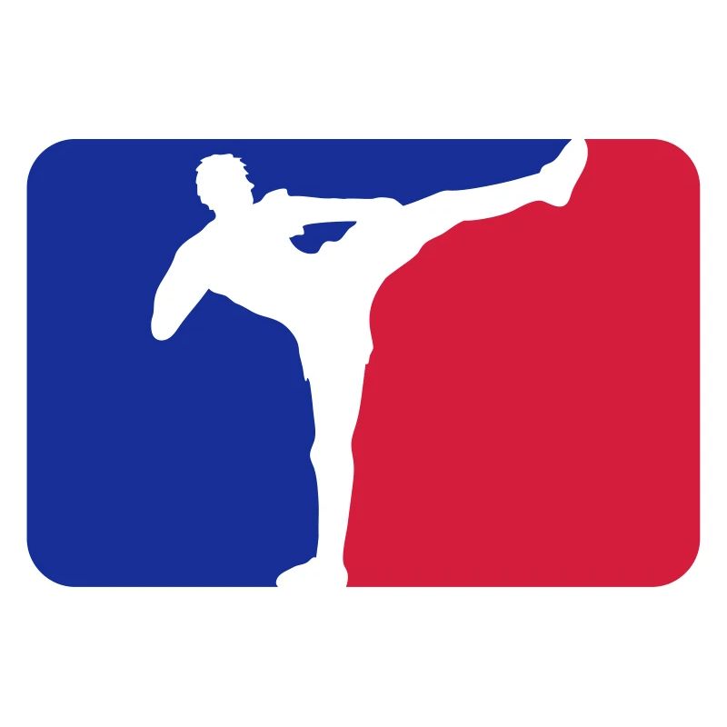 kickboxer logo shield frame red blue kickboxing ka
