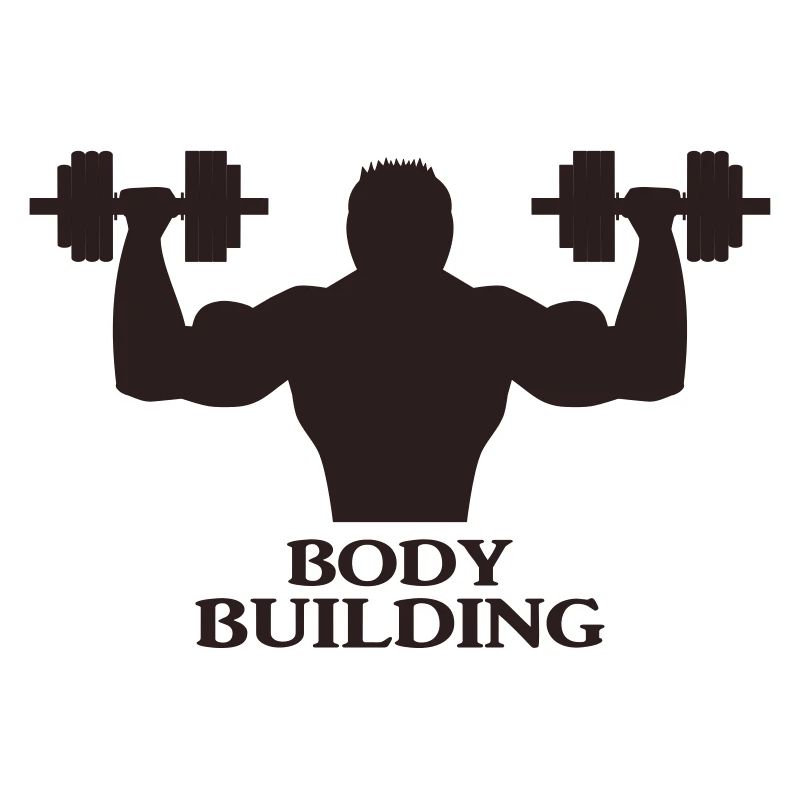 Bodybuilder mit Hanteln