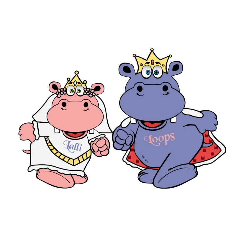 hippo wedding brides groom before gift