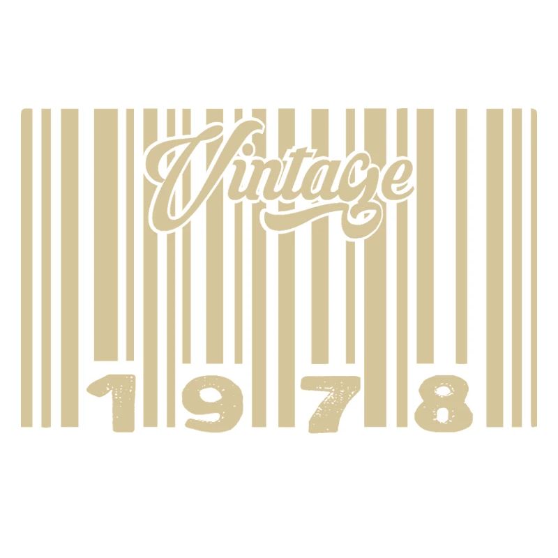 vintage 1978 Code barre 1978: Année 2025.