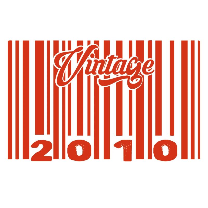 vintage 2010 né en 2010 15 ans bar code anniversai