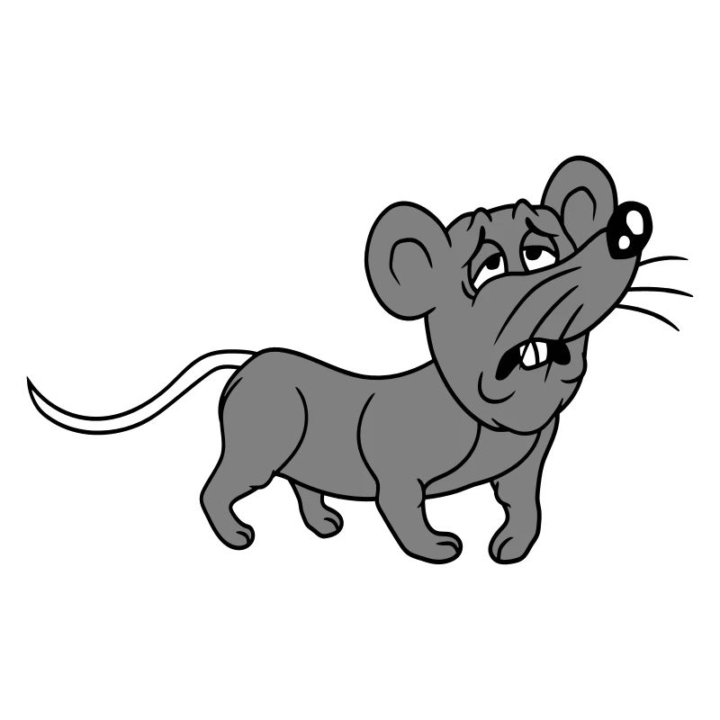 Mouse exhausted sad desperately tired suffering sweet