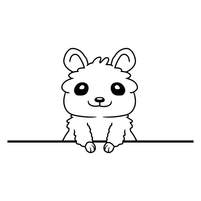 Derrière le mur hamster drôle