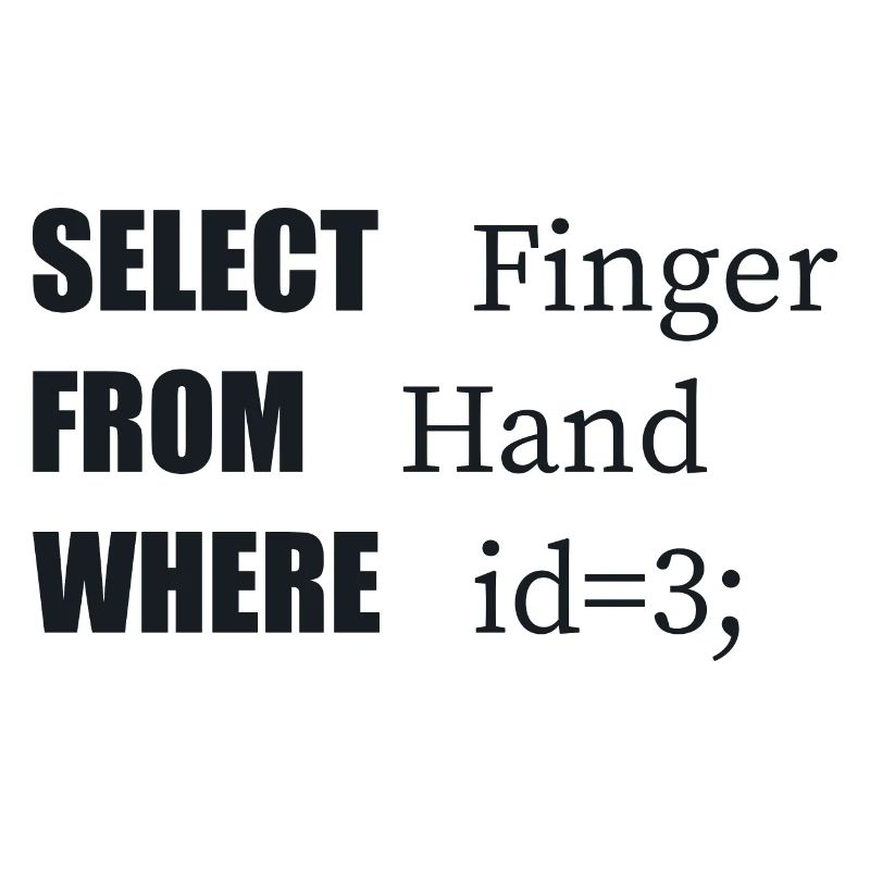 Hand Select Finger, Funny code. Coders Language