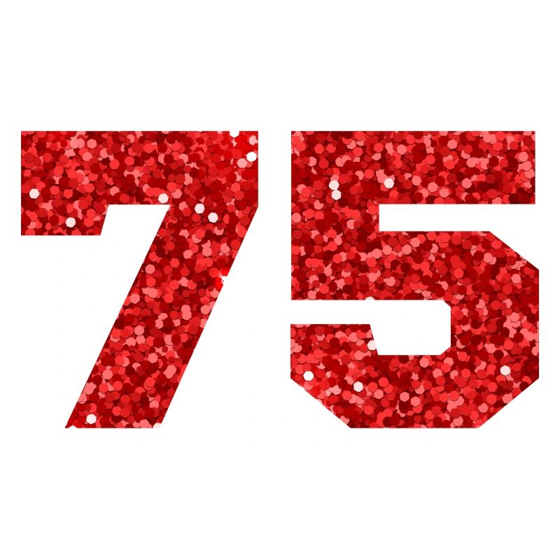 75 Red Glitter - 75th Anniversary