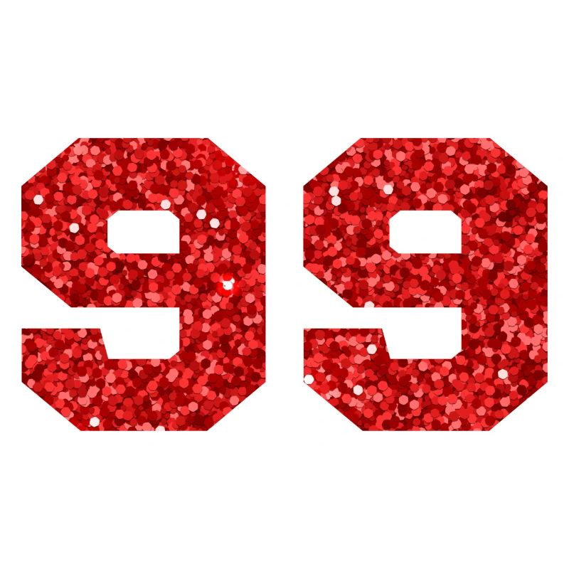 Nummer 99 Roter Glitzer - 99. Geburtstag