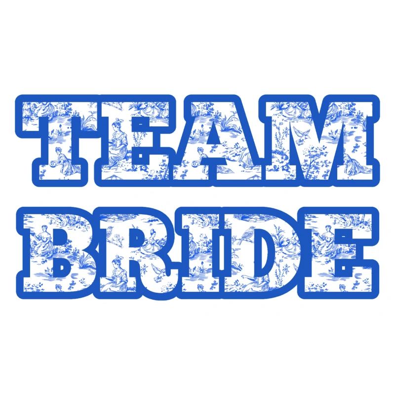 Team bride chinoiserie bleu