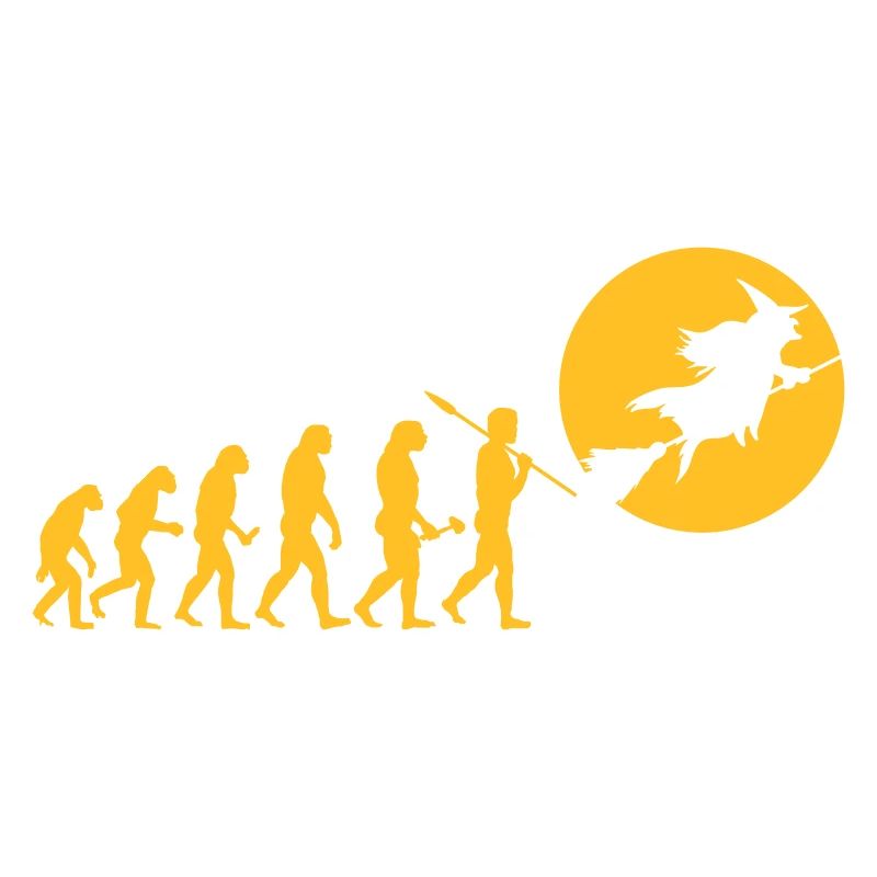 Evolution Hexe Silhouette Geschenk Shirt