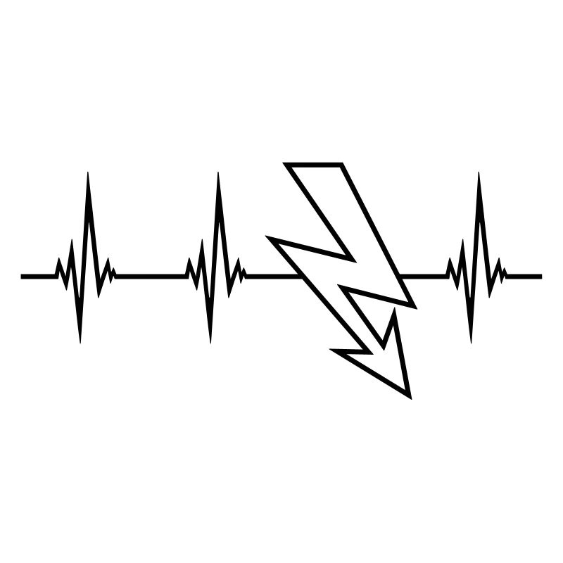 elektrisch kabel strom puls herzschlag frequenz bl