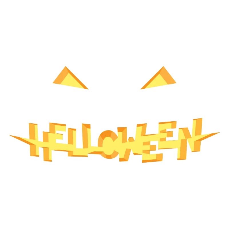 Helloween Pumpkin Type Face
