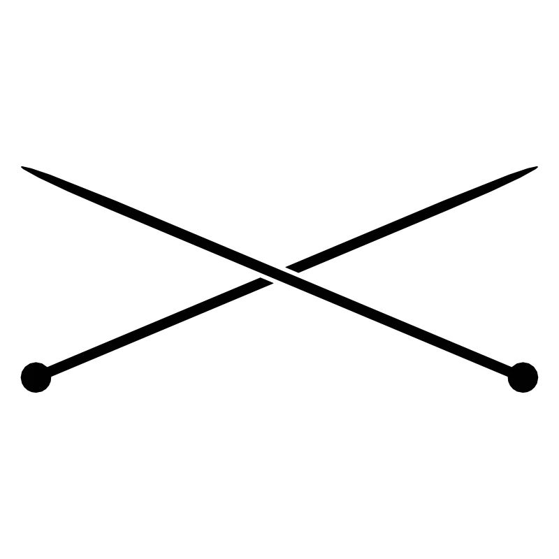 Knitting needles sewing needles design