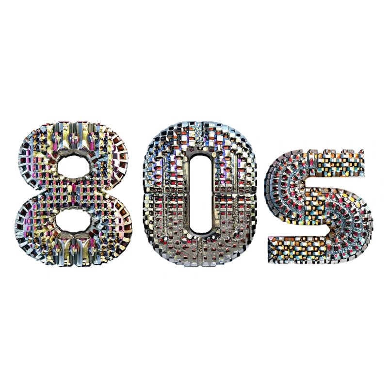 80s DISCO lettering disco ball look dancing motto