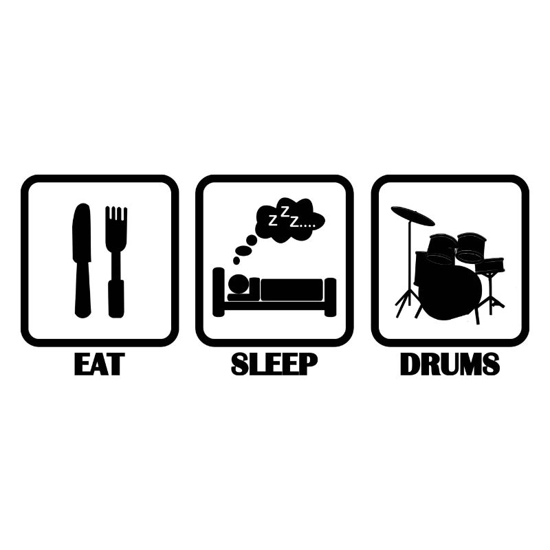 Essen Schlafen Schlagzeug Drummer Geschenk idee