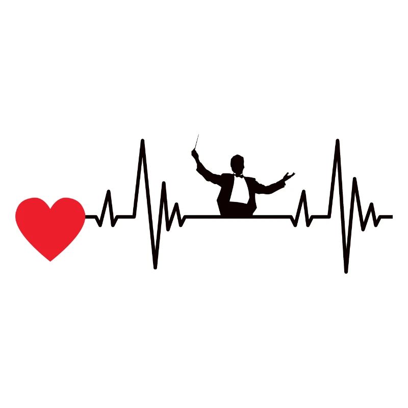 Dirigenten Herzschlag Dirigent Musiker EKG Musik