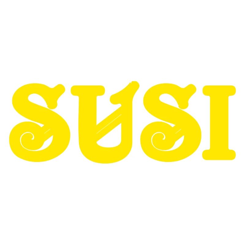 Texte vintage Susi Jaune Texte
