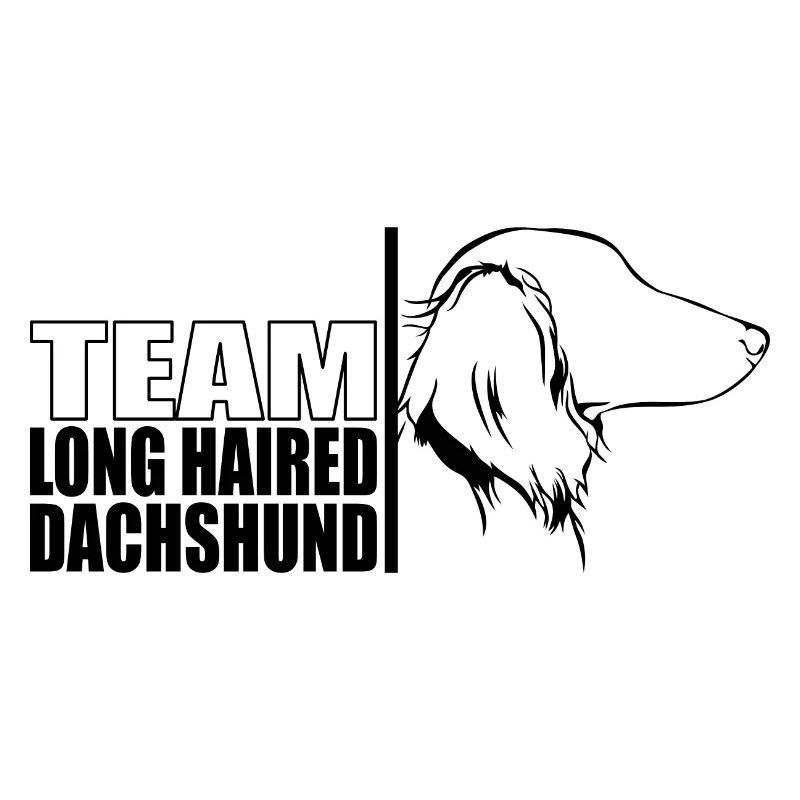 TEAM Long Haired Dachshund Hunde Dackel Wilsigns