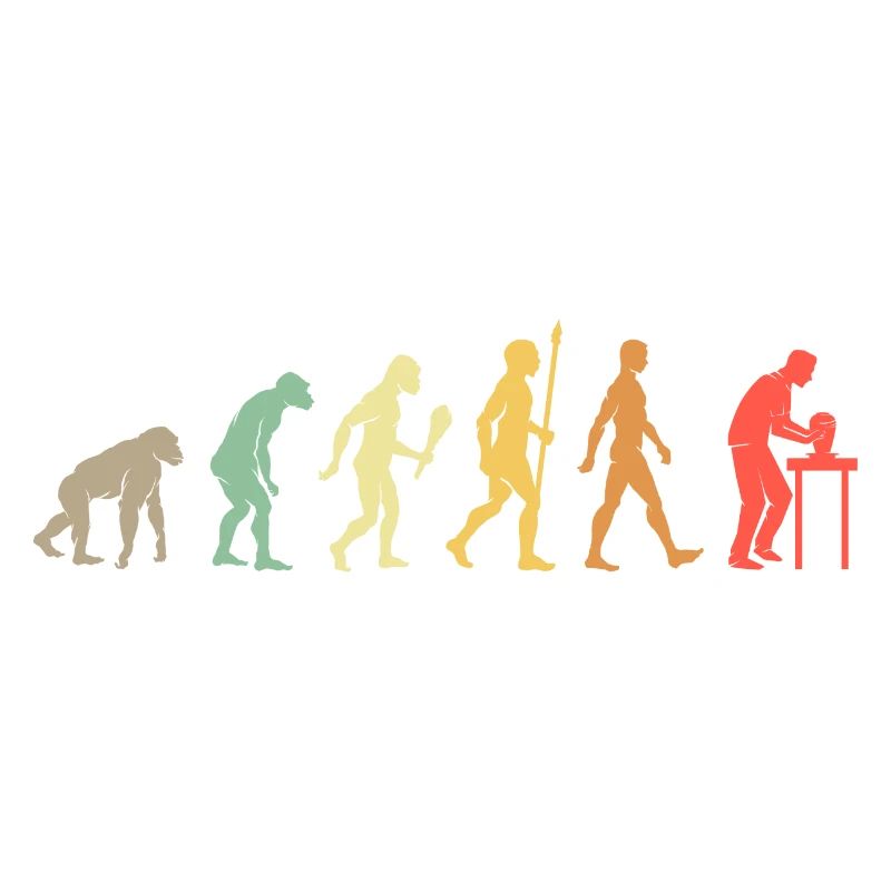 Vintage Pottery Evolution Ceramic Gift Idea