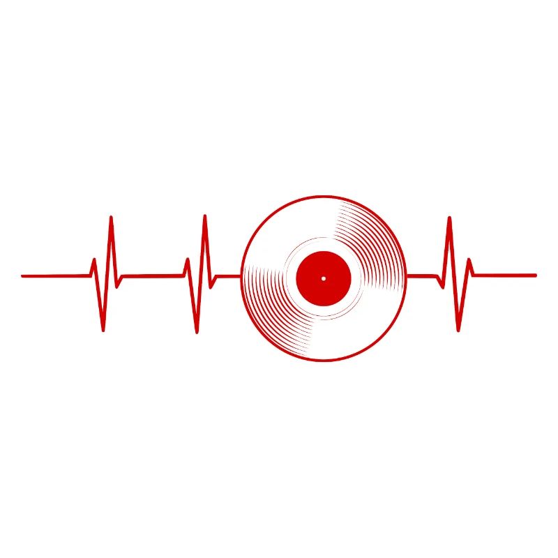 herzfrequenz schallplatte lp rot