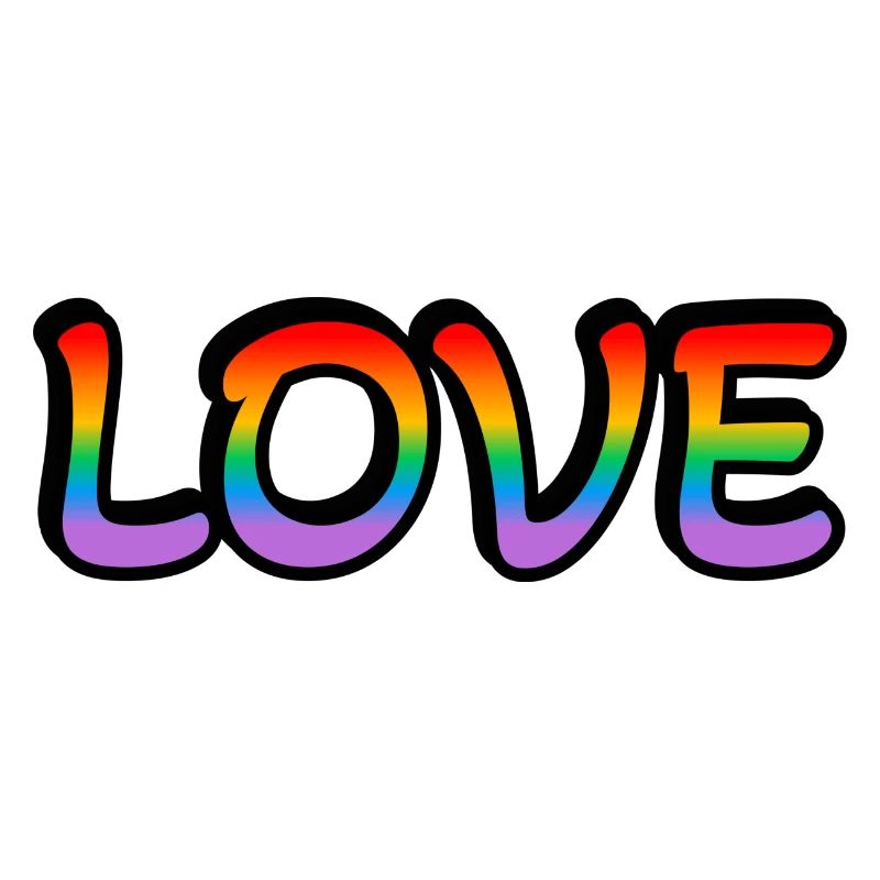 Retro Regenbogen Liebe