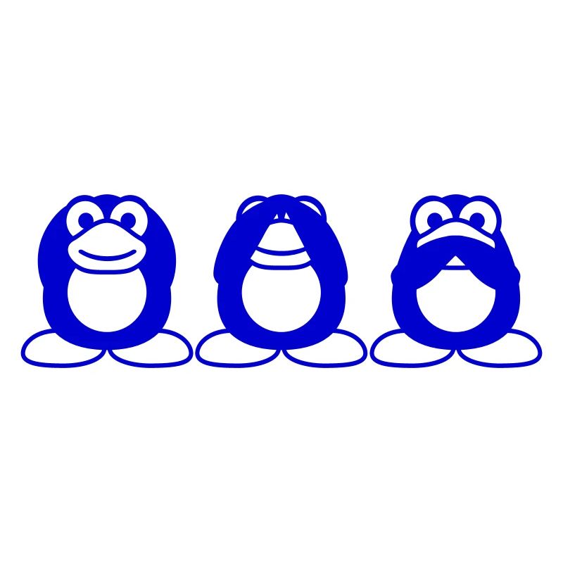 Three wise penguins don't hear anything say team