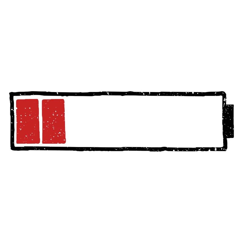 Barre de charge de la batterie vide et déchargée