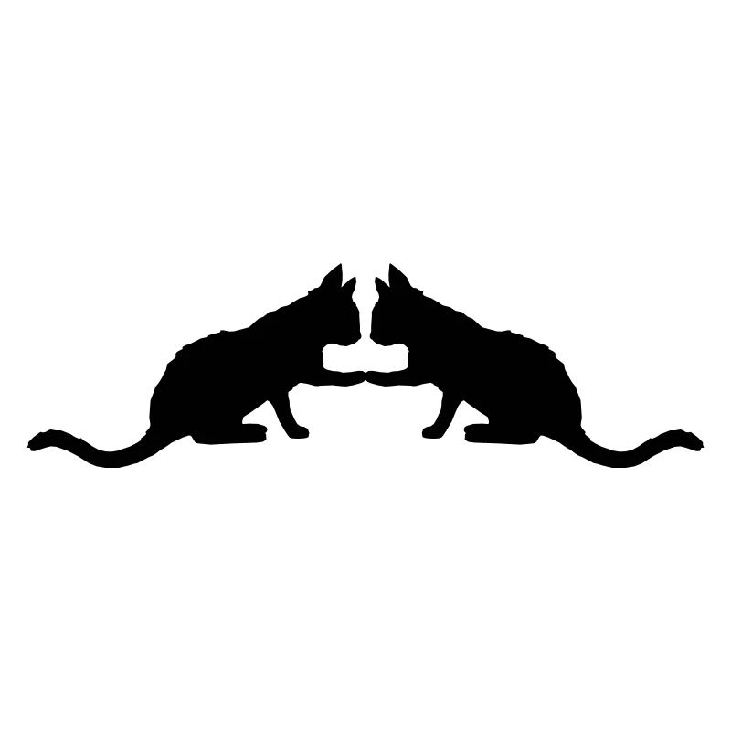 Silhouette 2 chats mignons