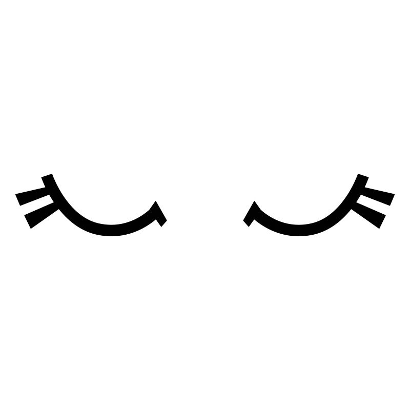 yeux endormis avec des cils mignons