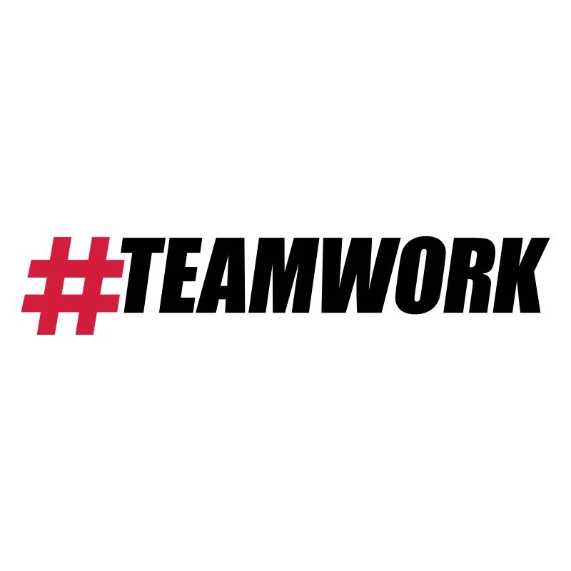 Hashtag Teamwork Logo Design Crew Freunde Gruppe B