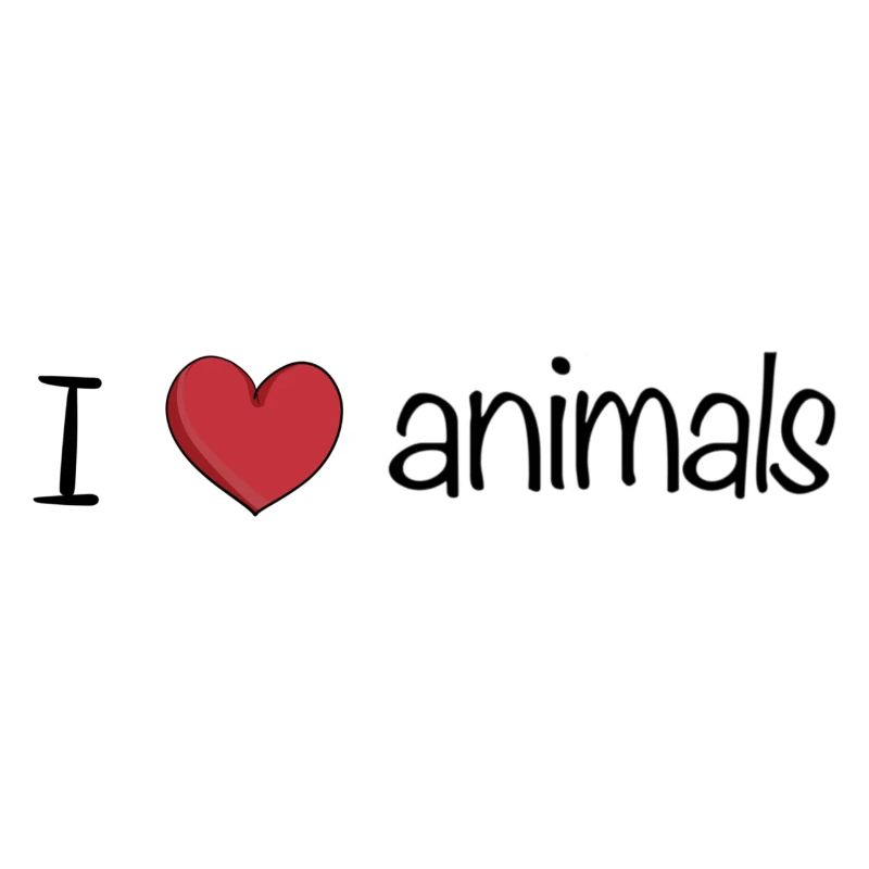 I love animals text