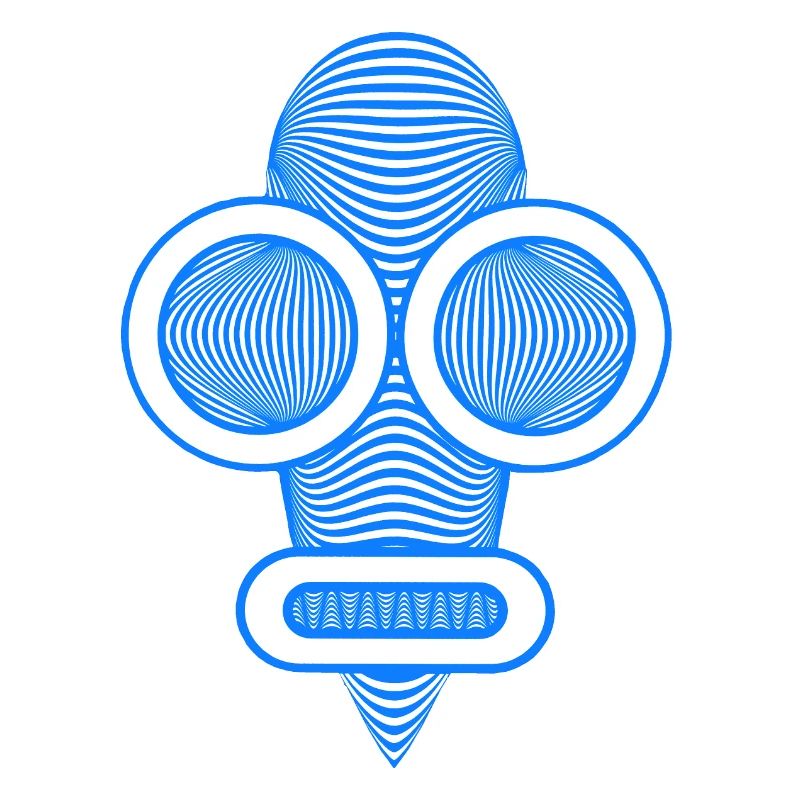 hypnotize head hell blau