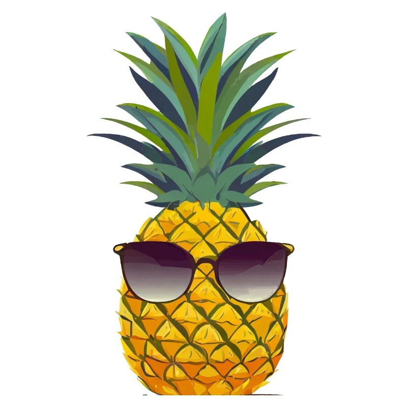 Pineapple with sunglasses