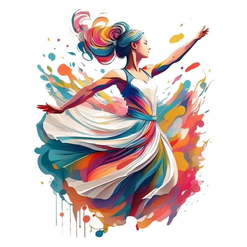 Abstract colorful dancer