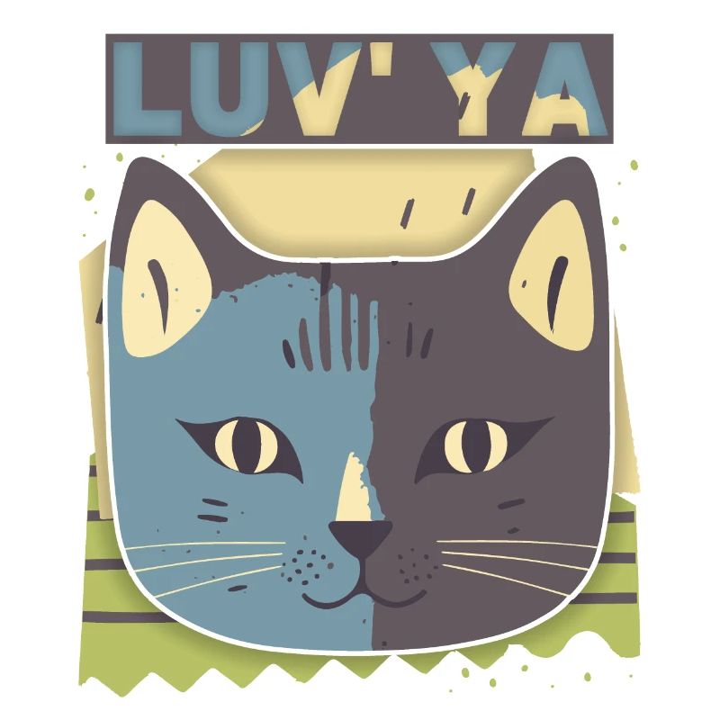 Chat de la Saint-Valentin, tête de chat, déclaration d’amour