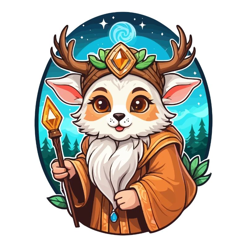 Druid Cute Illustration
