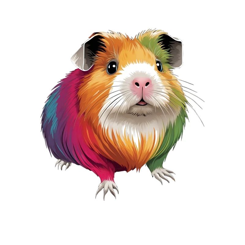 Mignon cochon d’Inde coloré