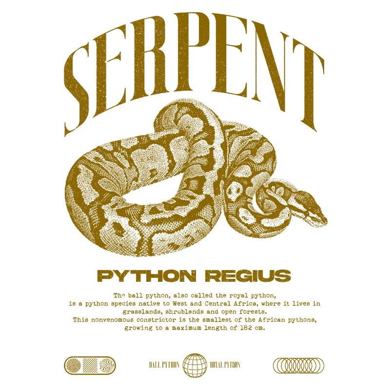 Ball Python Gardien de Reptiles Moderne Streetwear