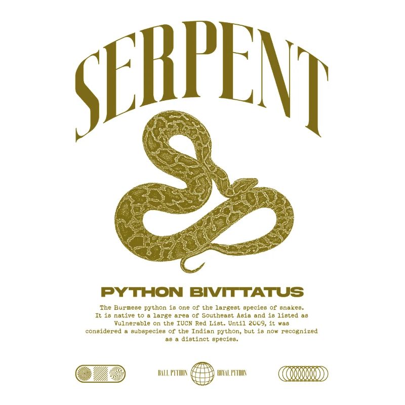 Burmese Python Modern Reptile Keeper Streetwear