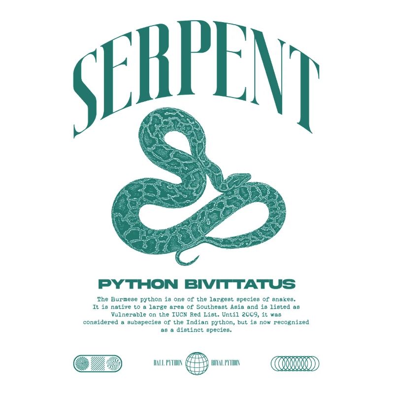 Burmese Python Modern Reptile Keeper Streetwear
