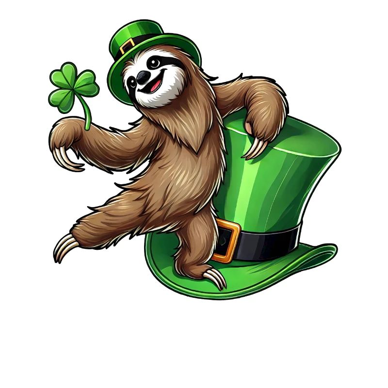 St. Patrick's Day Pinguin mit Kleeblatt und