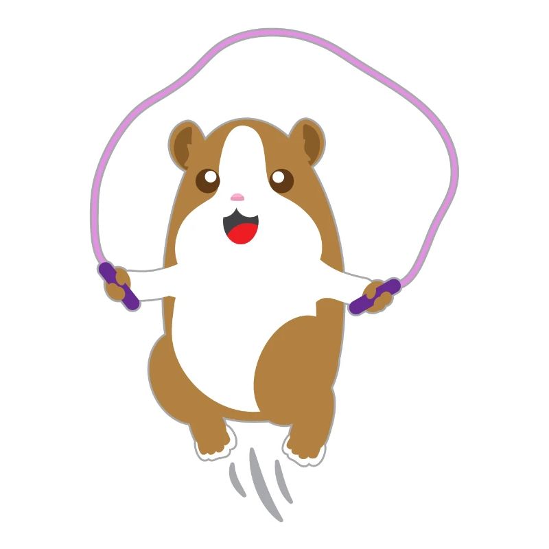 Kinder Hamster Tiershirt seilspringender Hamster