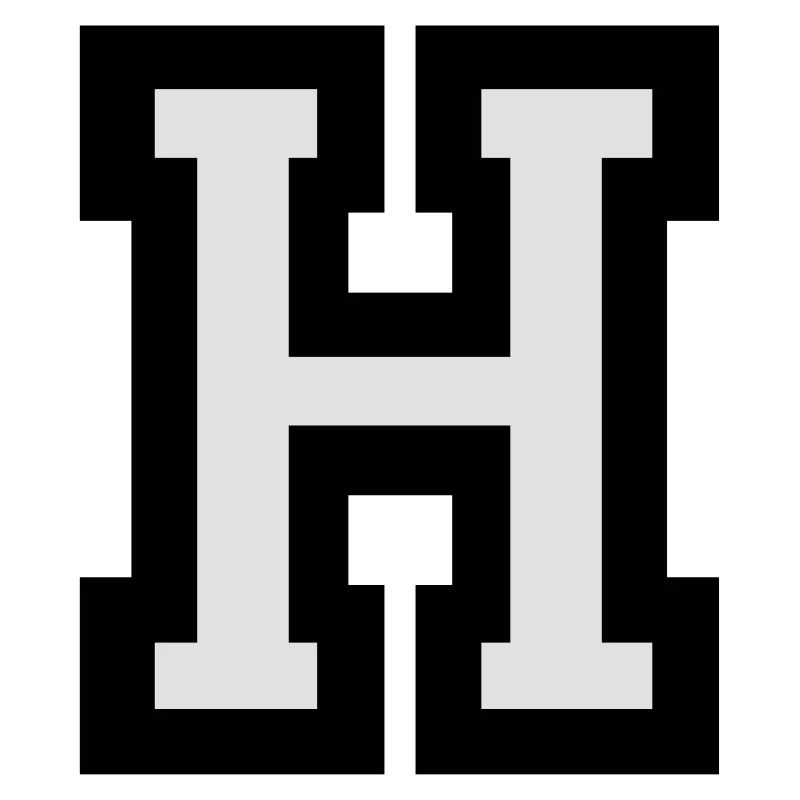 Letter H two-color