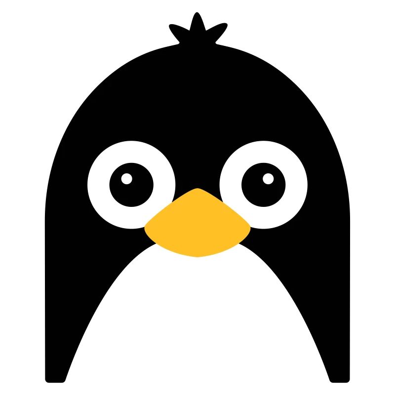 Visage de pingouin mignon